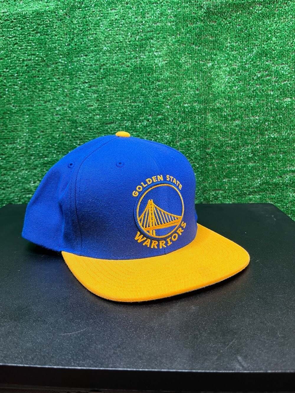 Mitchell & Ness Golden State Warriors NBA Retro Snapback Hat Blue Yellow